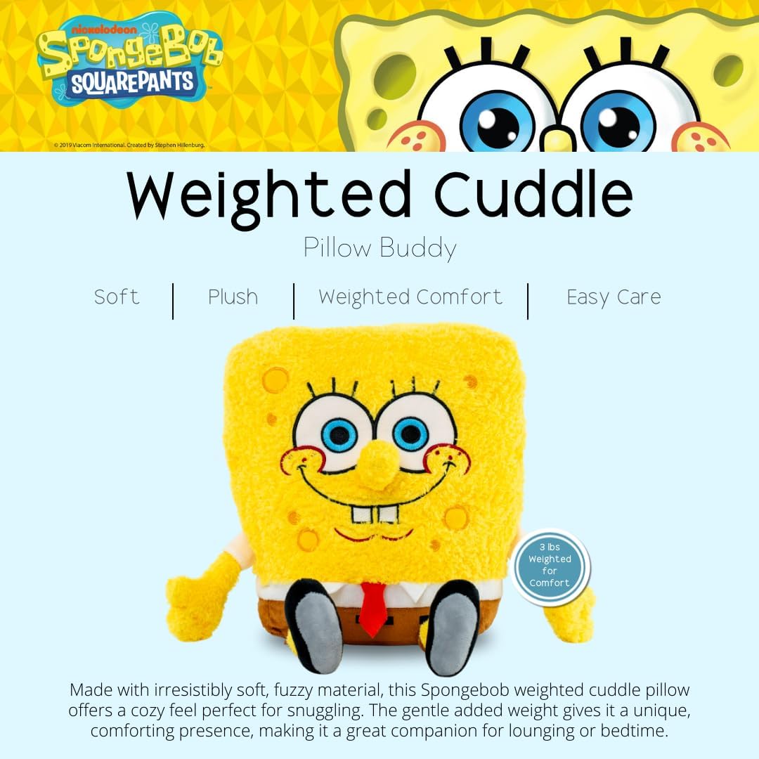 Franco Calm SpongeBob SquarePants Weighted Cuddle Pillow 1