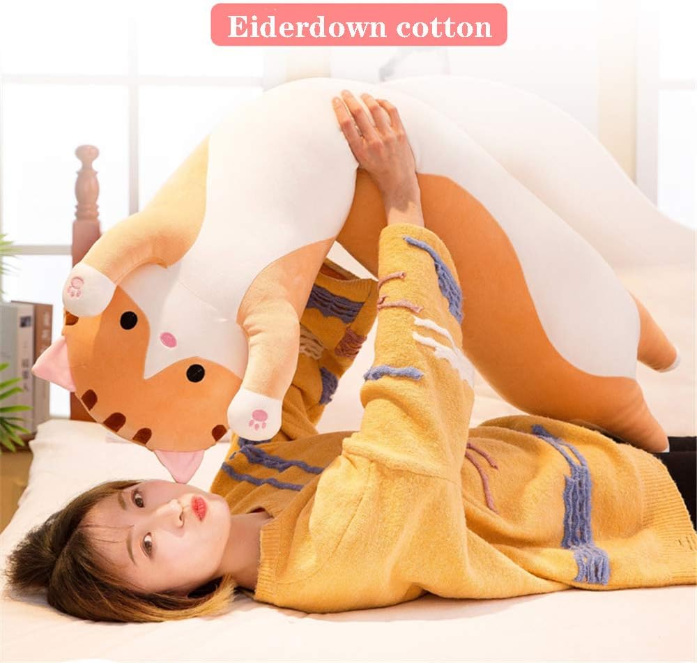 Cat Plush Pillow for Kids Soft Cuddling Companion