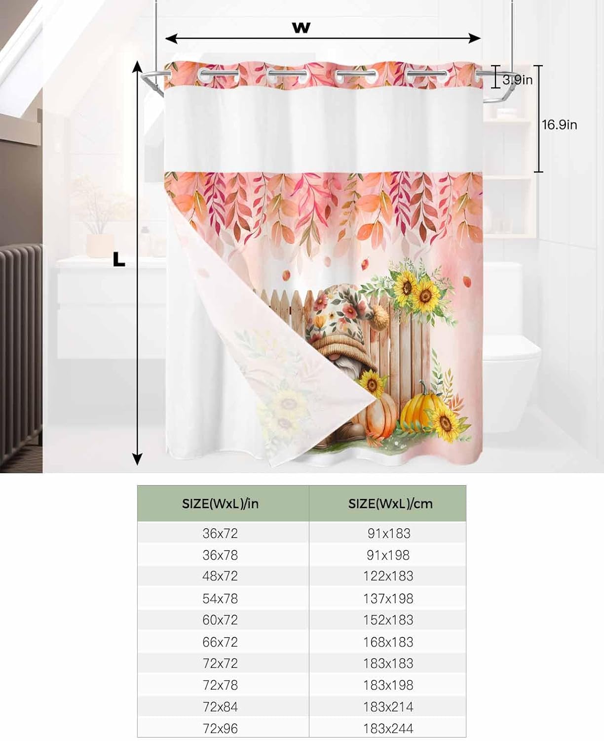 TocaHome Farmhouse Orange Pumpkins Glowing Small World Showers