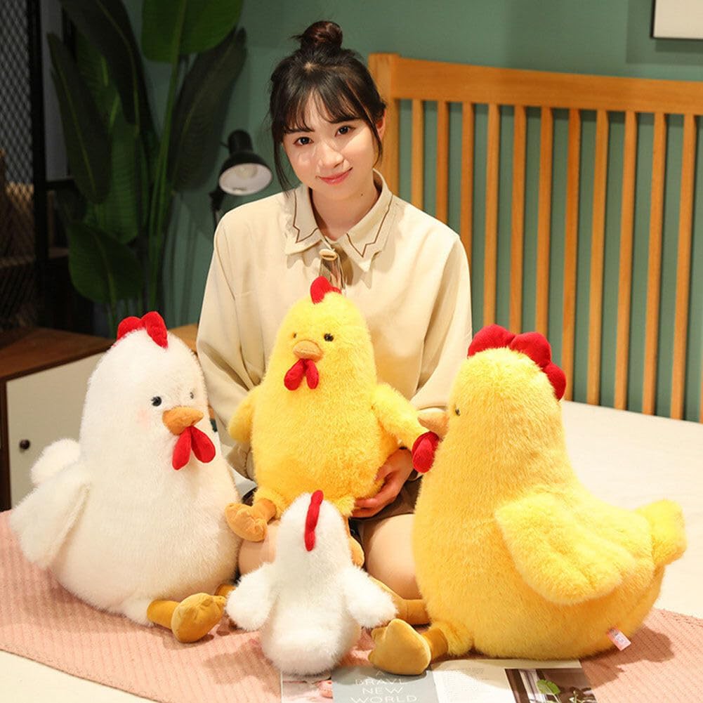 Cute Chicken Plush Pillow Toy 177in White