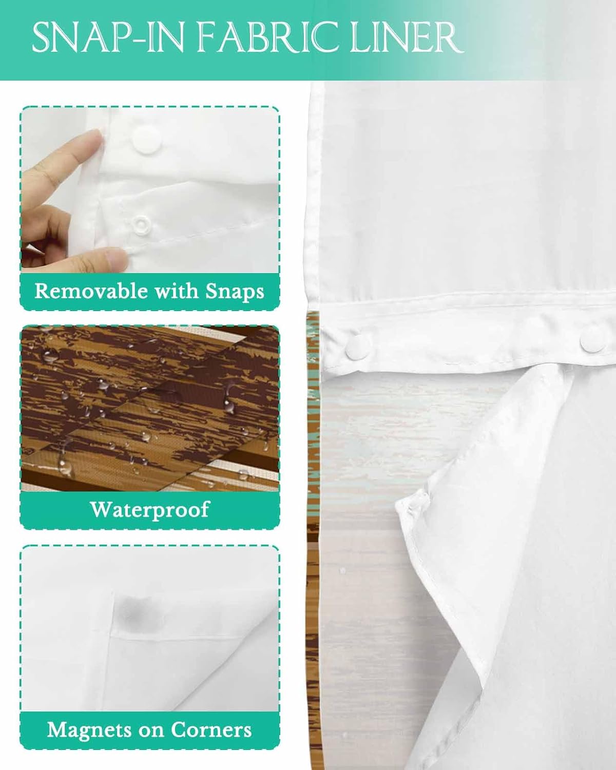 LUXURY BATH SHOWER CURTAIN