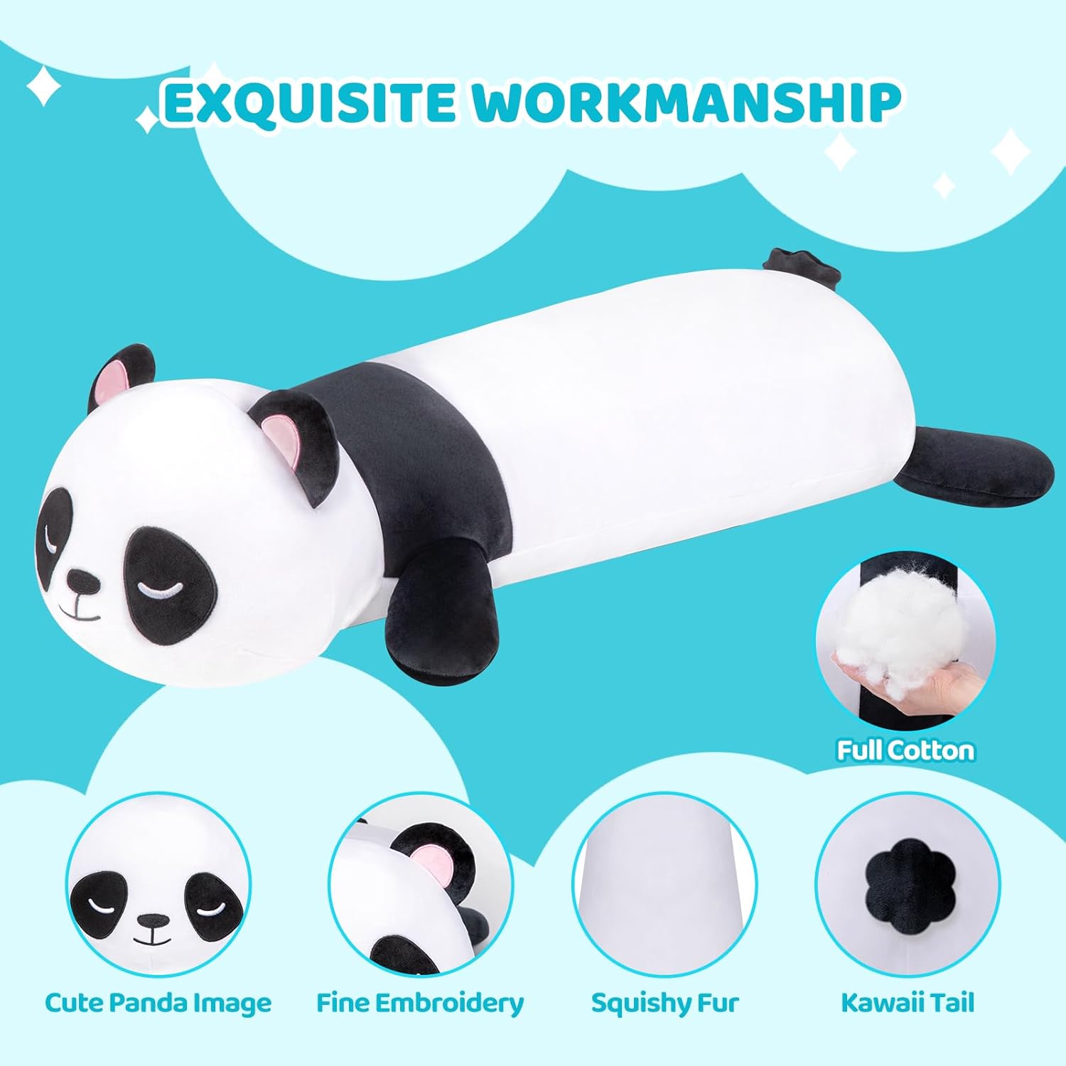 Mewaii Panda Plush Body Pillow 35 Inch 1