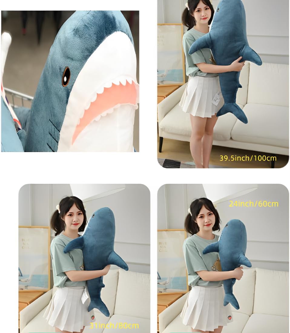 DongAi Plush Shark Pillow Safe and Cute for Kids