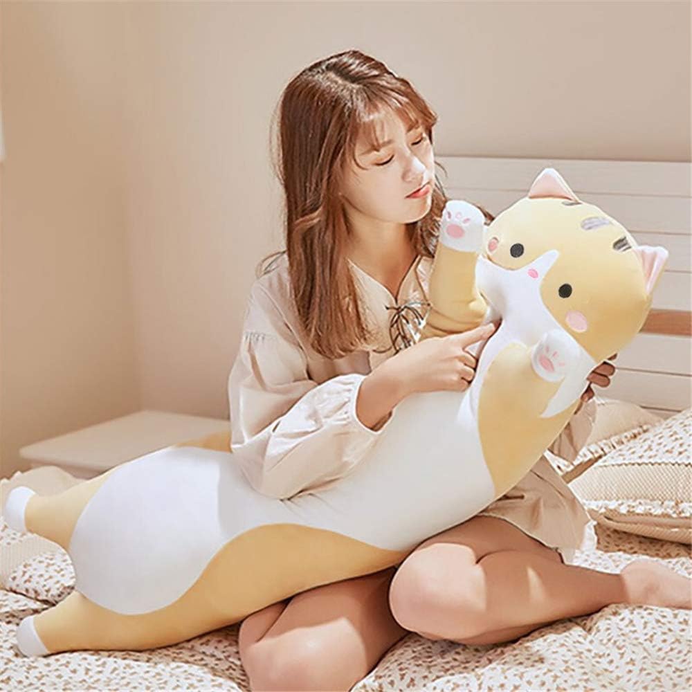 Cat Plush Pillow for Kids Soft Cuddling Companion