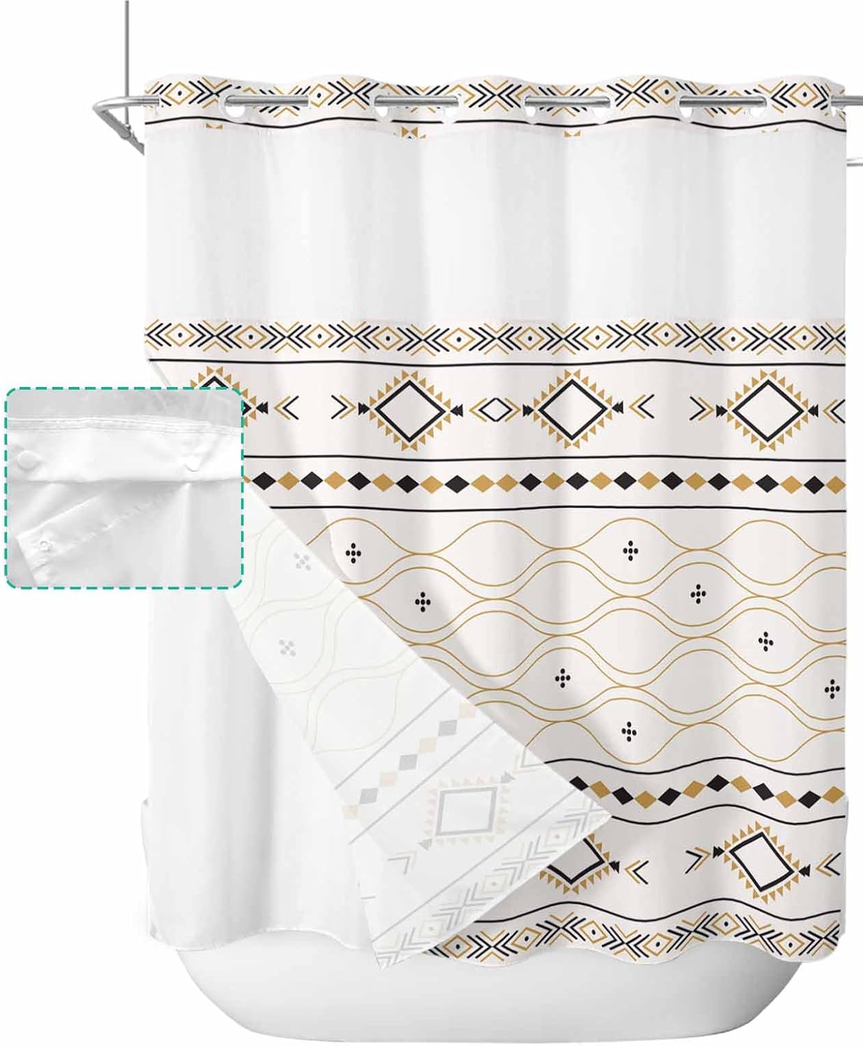 Retro Farmhouse Shower Curtain 72x78