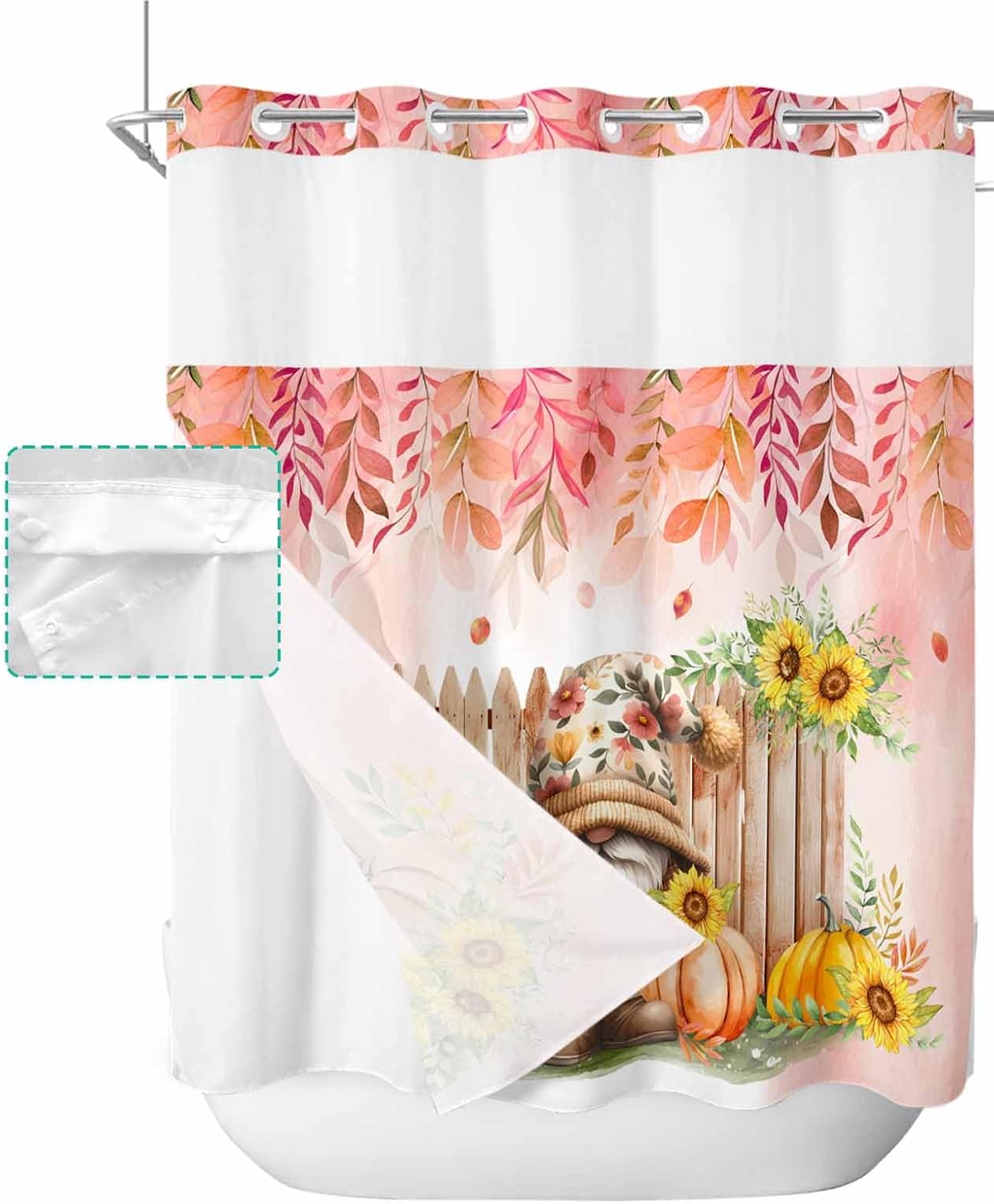TocaHome Farmhouse Orange Pumpkins Glowing Small World Showers