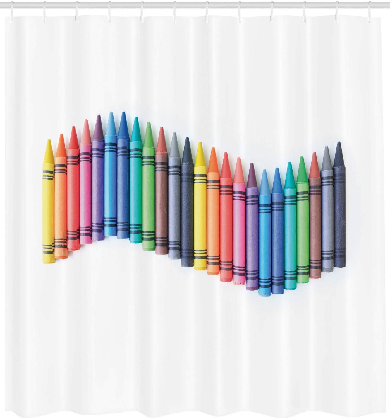 Unique Crayon Shower Curtain