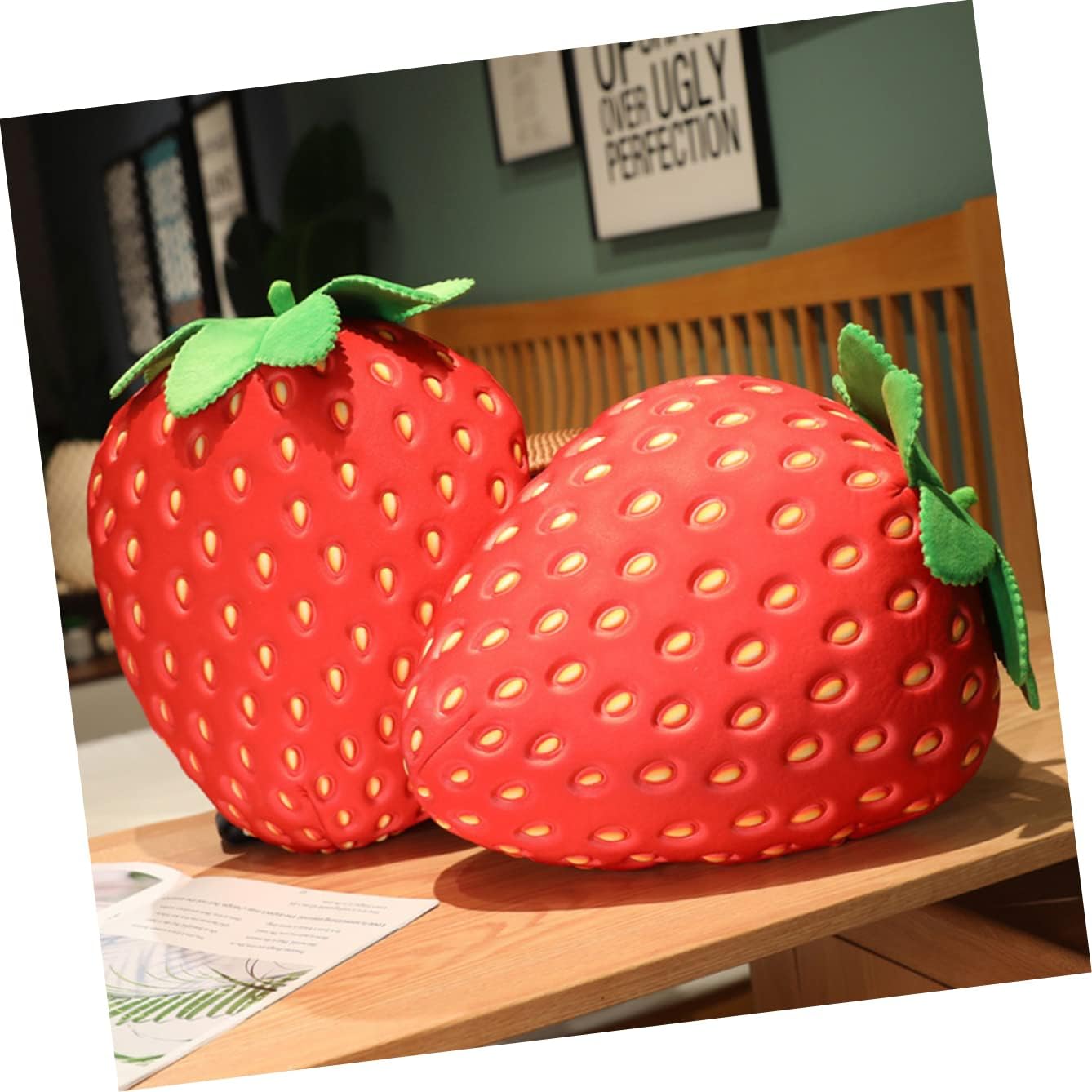 Kisangel Stuffed Strawberry Plush Pillow
