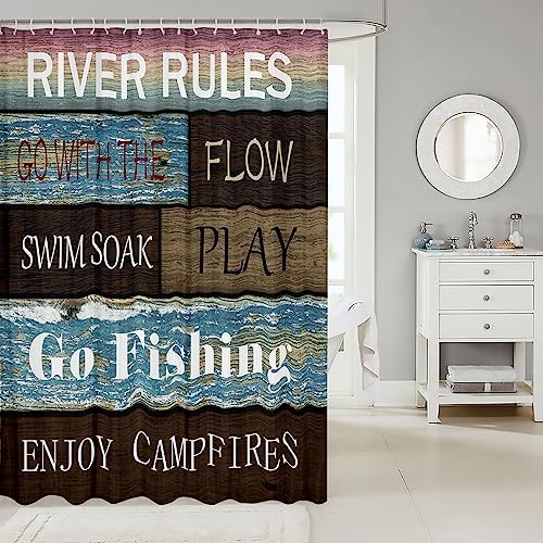 Rustic Camping Shower Curtain