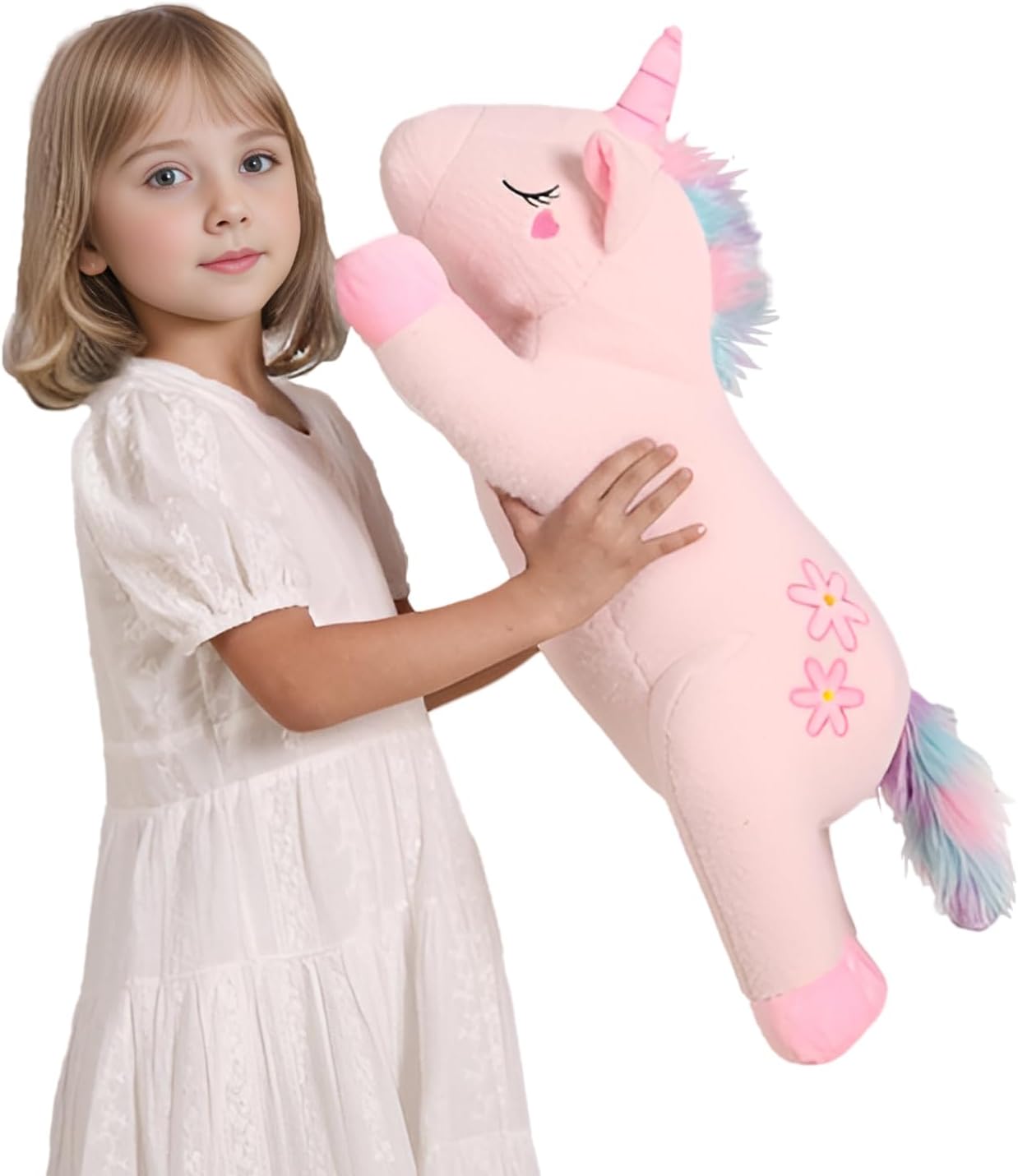 Cute 24 Inch Unicorn Plush Pillow for Kids