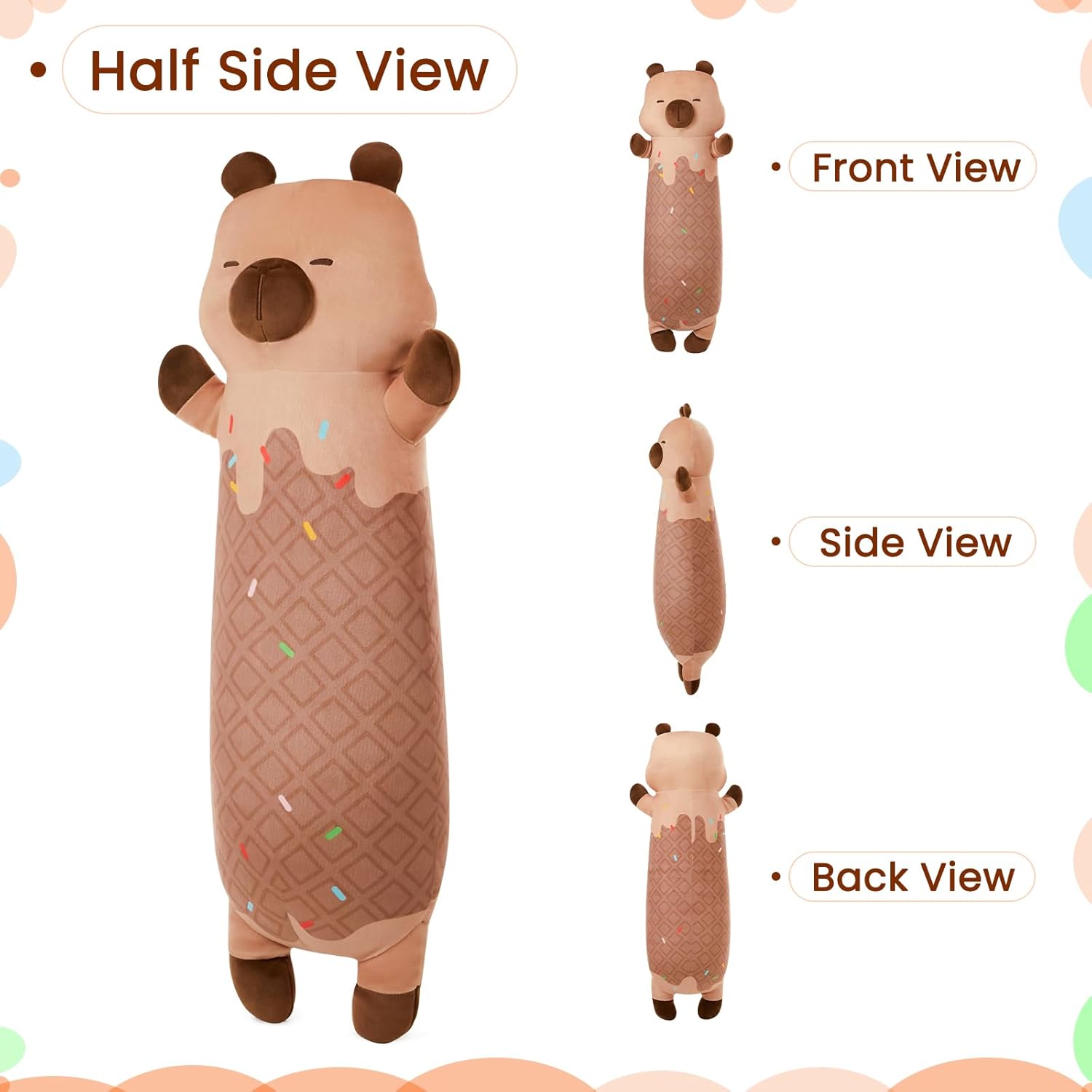 Adorable Fluffy Plush Pillow - Capybara Design