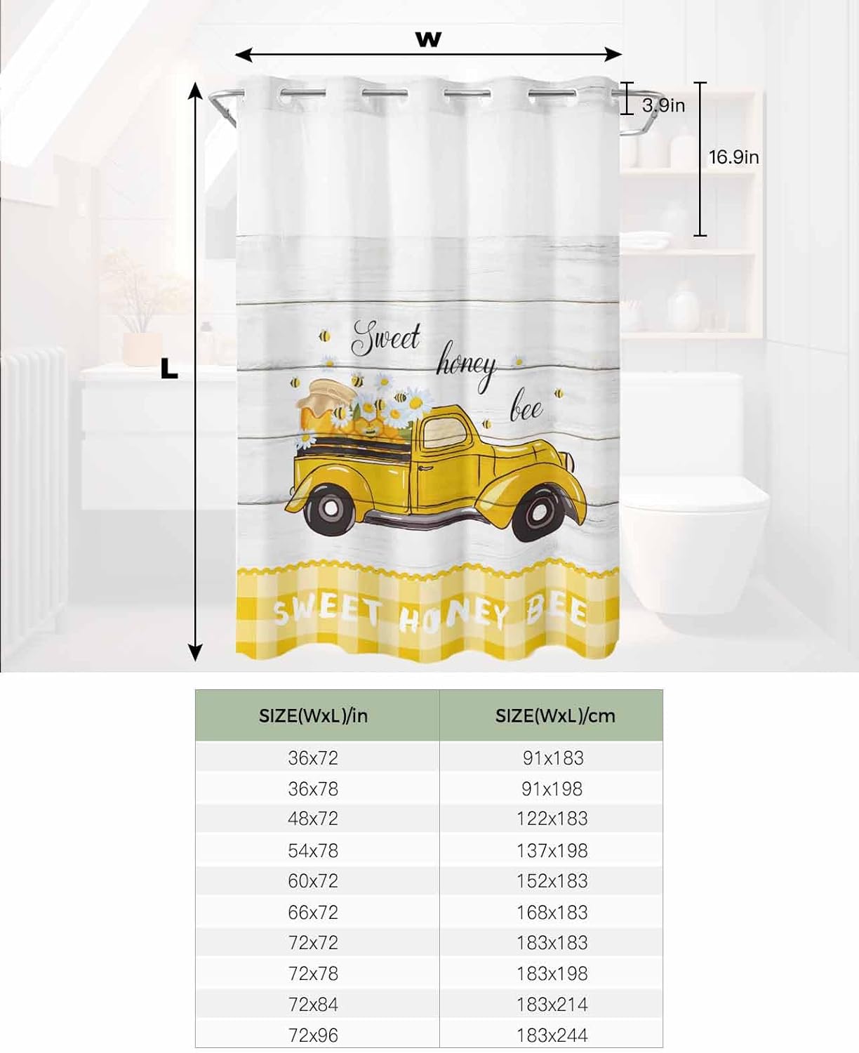 Luxury Absorbent Shower Curtain with Water-Resistant Design