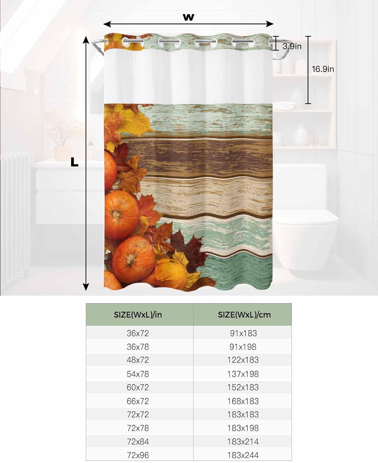 LUXURY BATH SHOWER CURTAIN