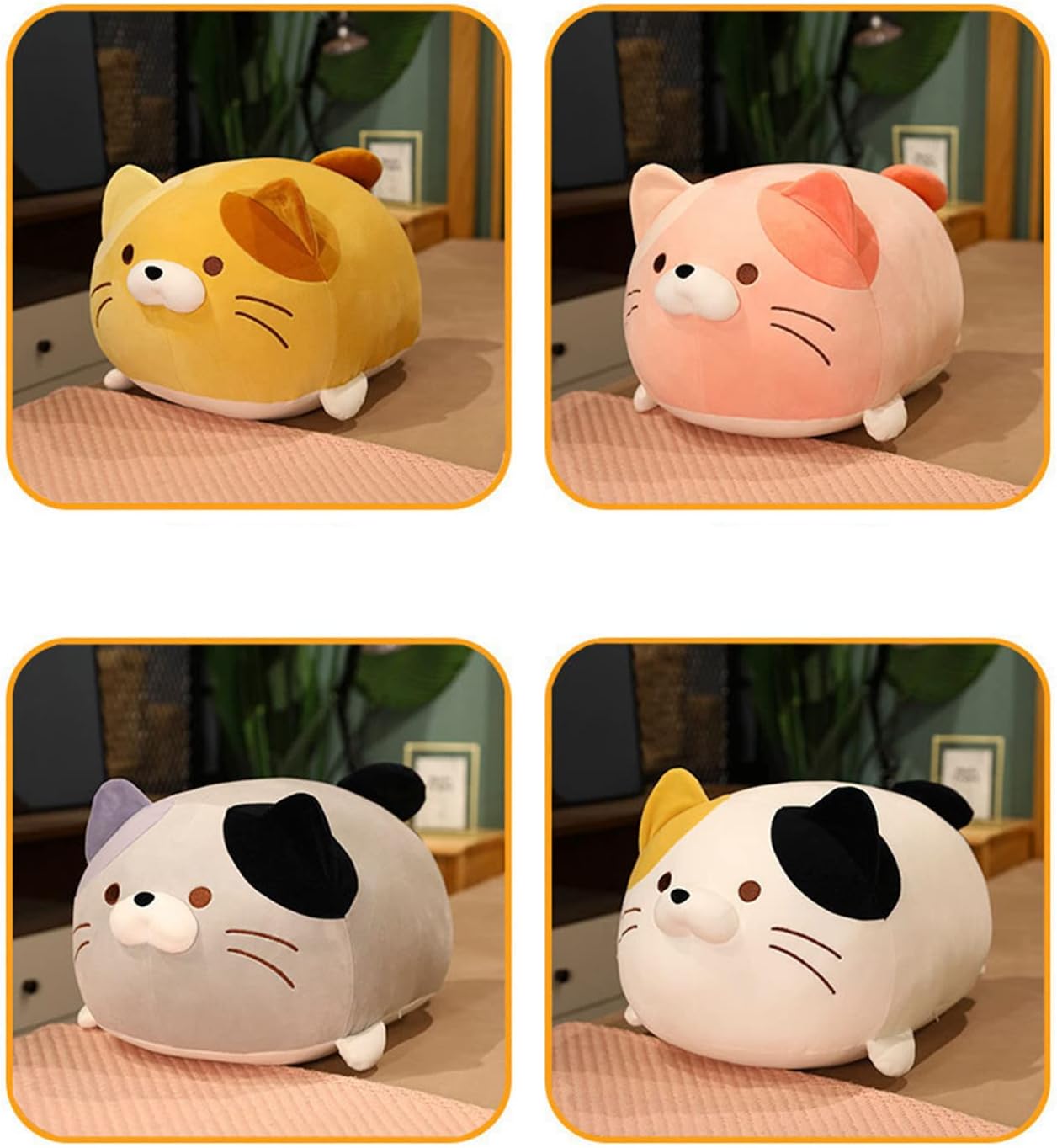 Cute Plush Cat Pillow for Kids