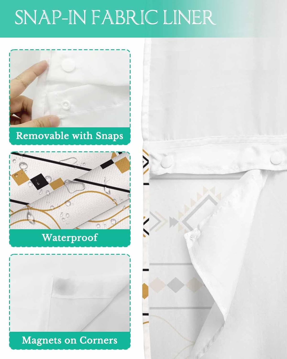 Retro Farmhouse Shower Curtain 72x78