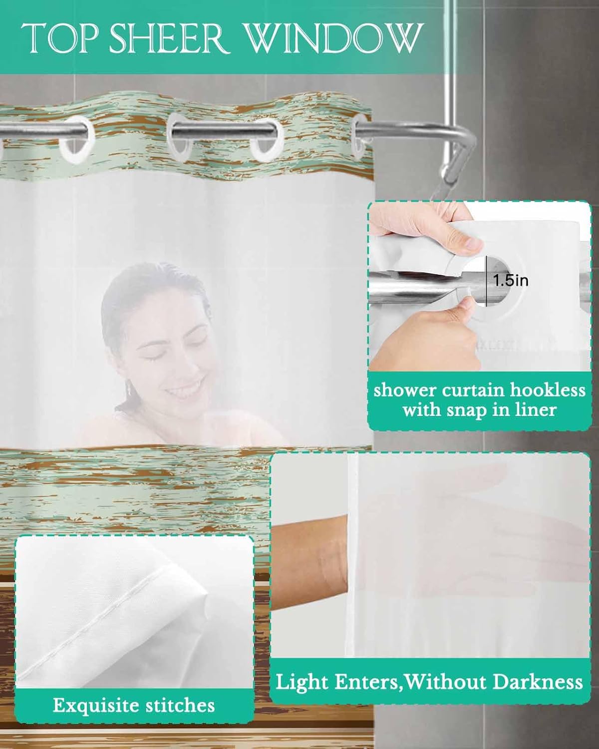 LUXURY BATH SHOWER CURTAIN