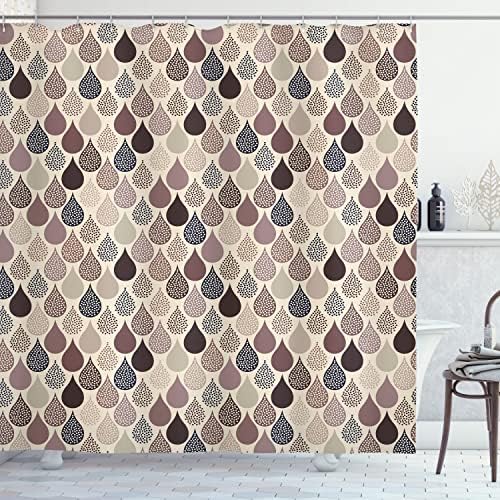 Ambesonne Geometric shower curtain raindrops and leaf design exactly better-designed immediate