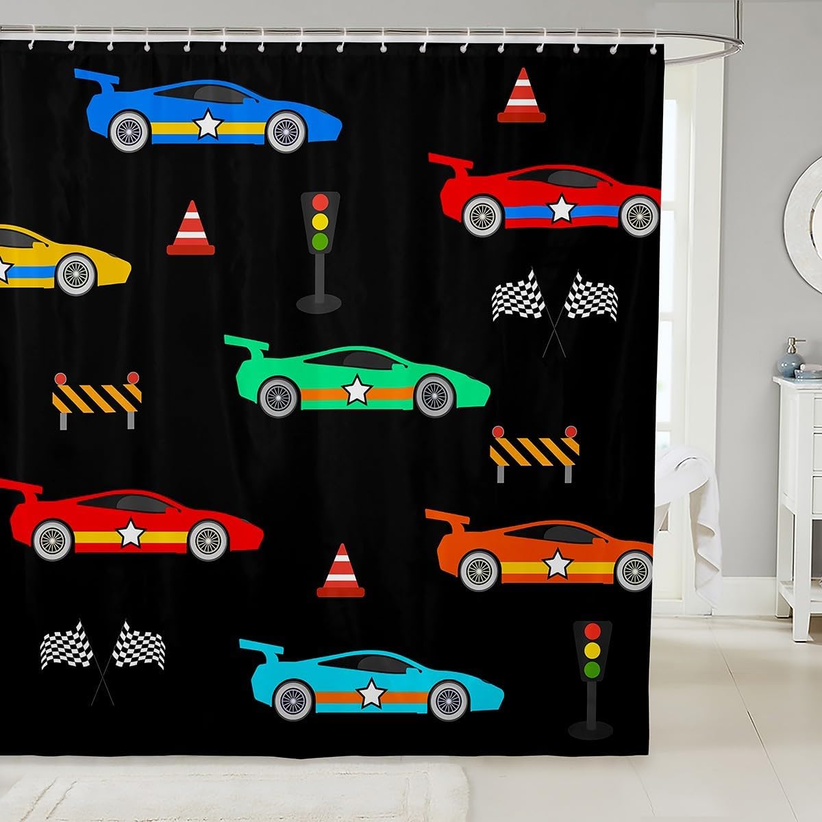 Racing 3D Print 72x72 inch