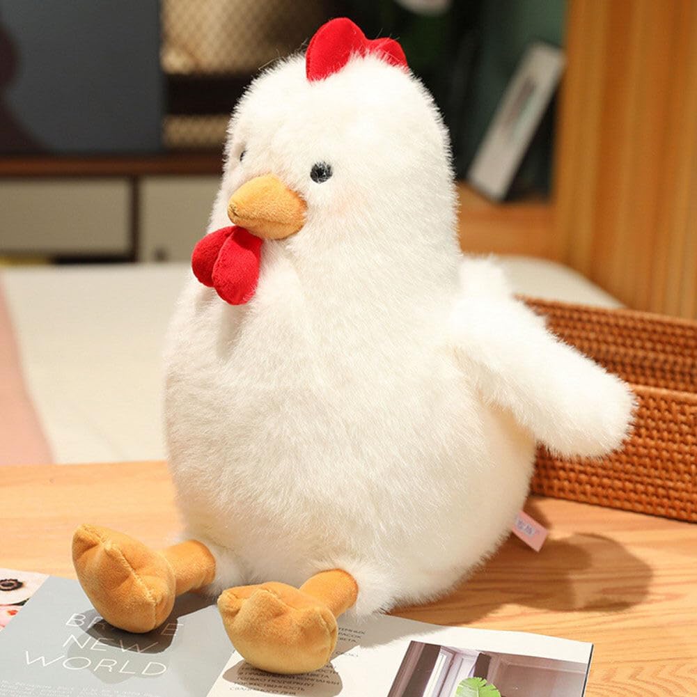 Cute Chicken Plush Pillow Toy 177in White