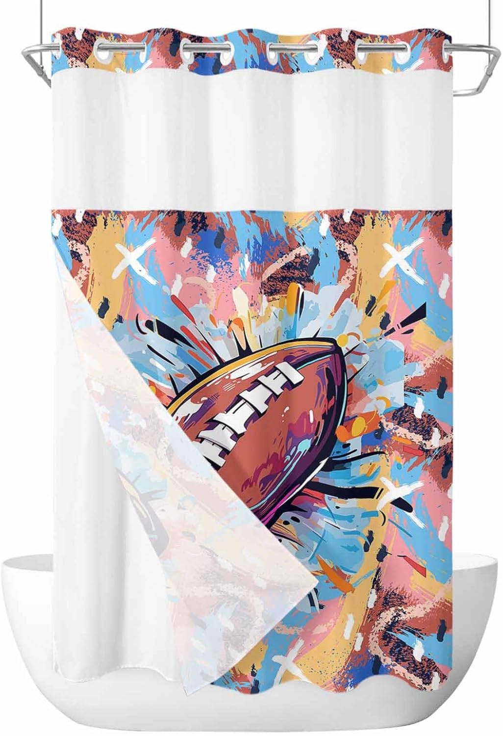 No Hook Cloth Fabric Showers - Waterproof Stylish