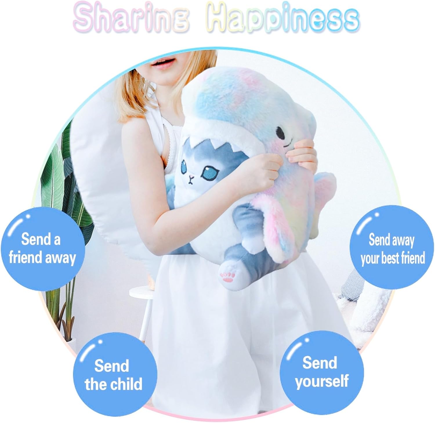 Kawaii Shark Plush Toy for Kids