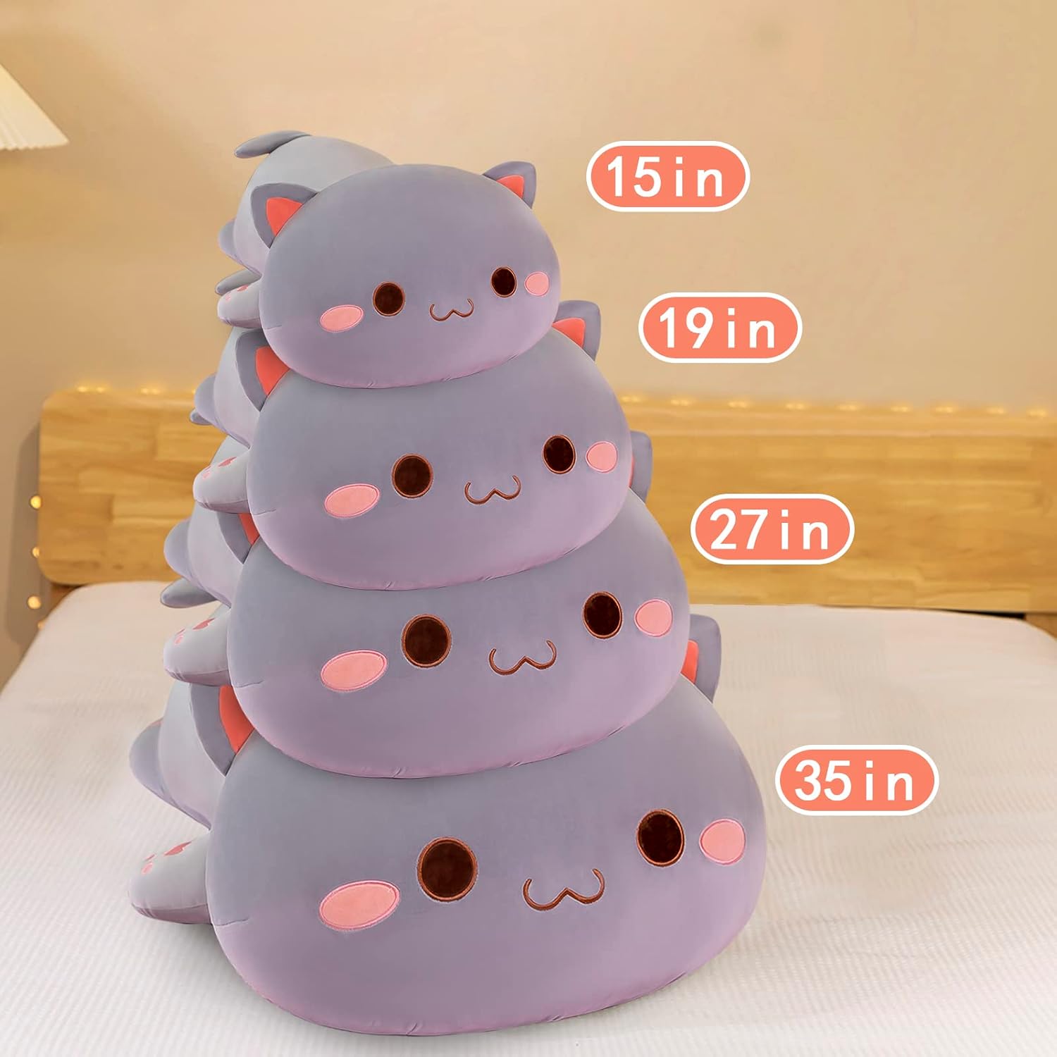 Cute Cat Stuffed Animal Pillow for Kids