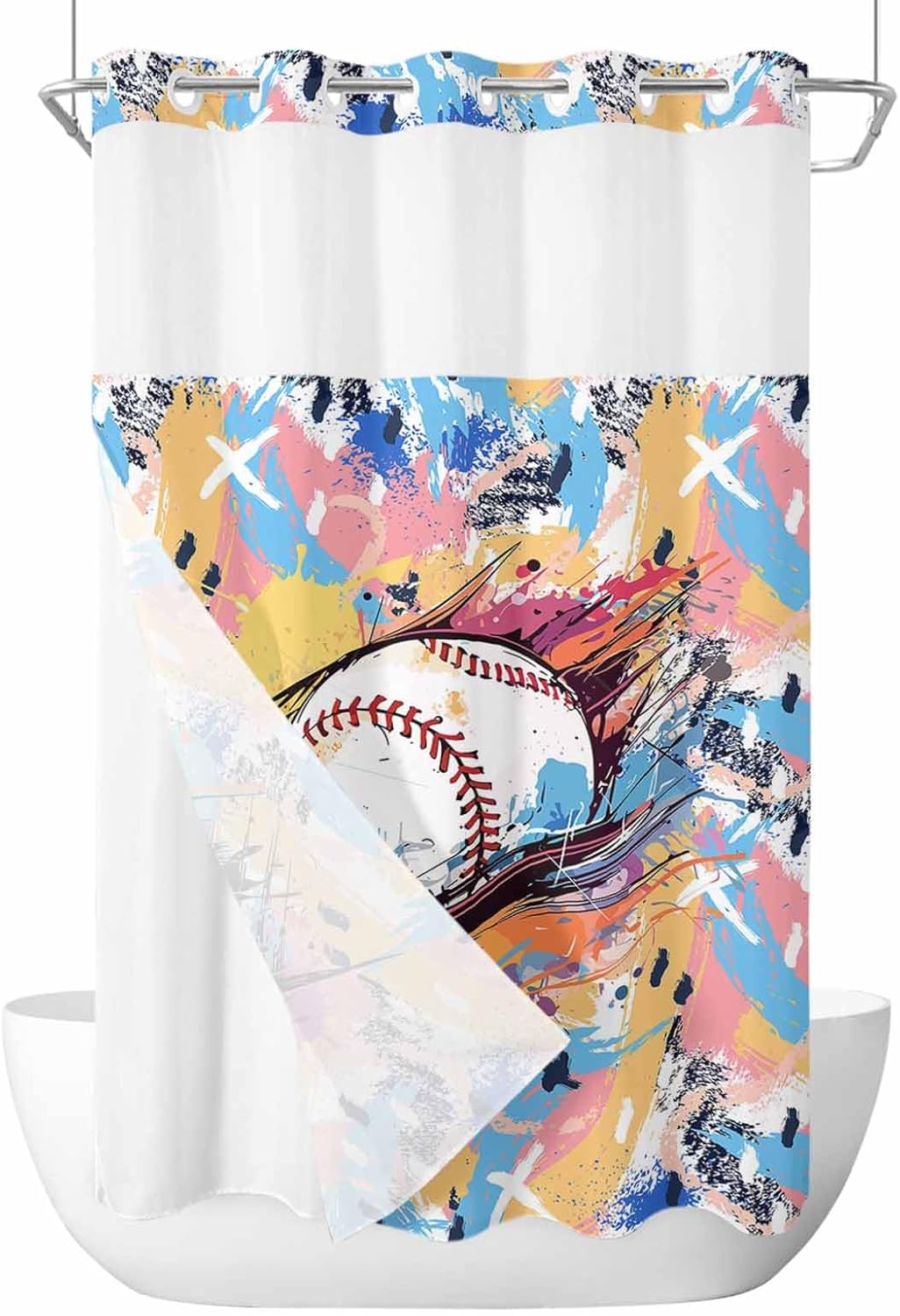 Luxury Bath Temptress No Hook Shower Curtains