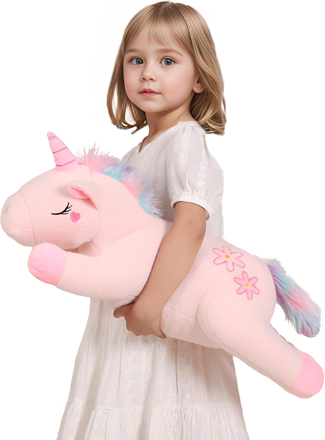 Cute 24 Inch Unicorn Plush Pillow for Kids