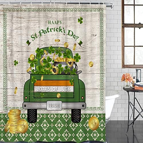 Sunteeny St Patricks Day Shamrock Pole shower curtain