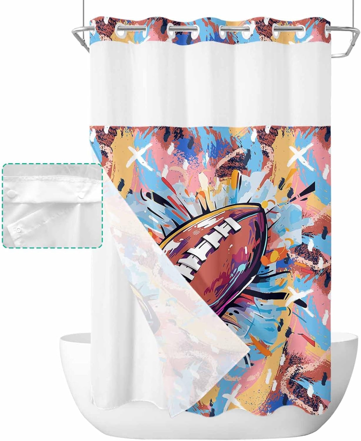 No Hook Cloth Fabric Showers - Waterproof Stylish