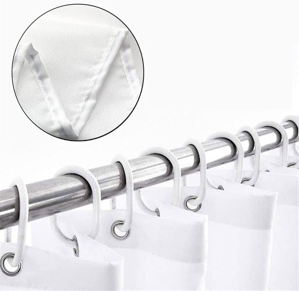 Fashion Girls Pink 70x70 Heart Love Shower Curtain Set with 12 Hooks