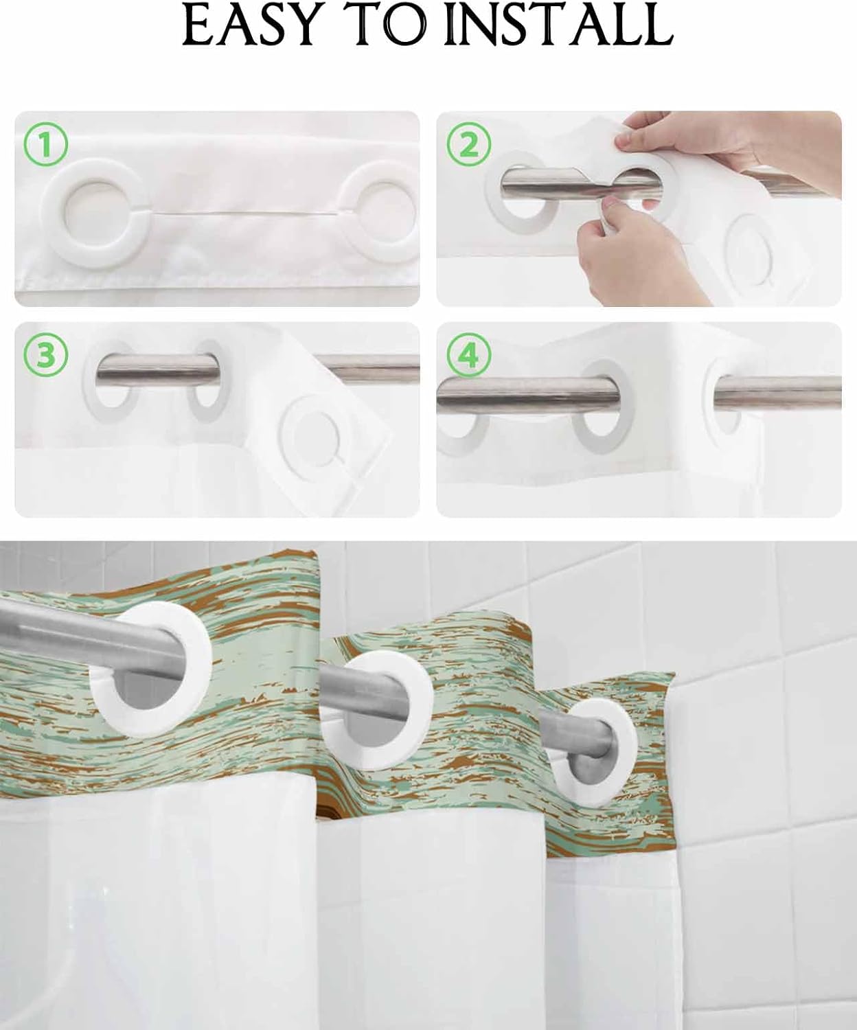 LUXURY BATH SHOWER CURTAIN