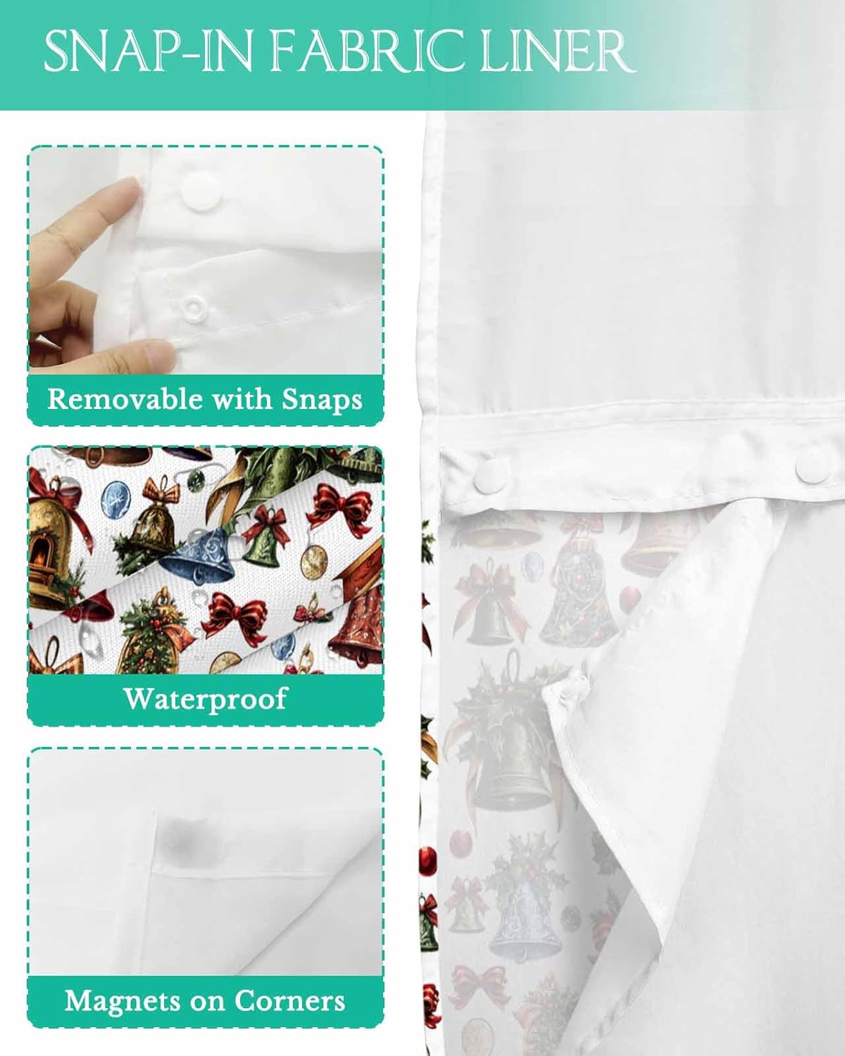 Christmas Snowman Bath Curtain 48x72