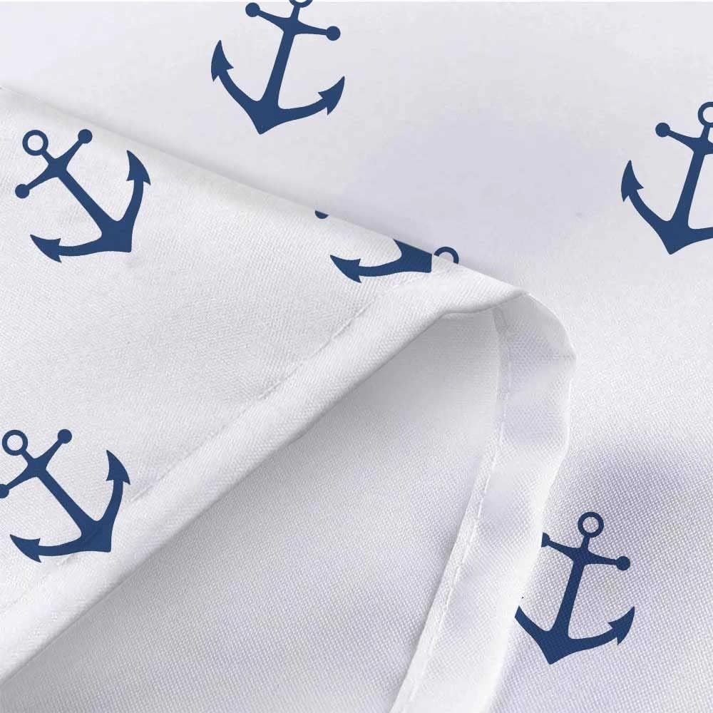 DYNH Nautical Anchor Long Shower Curtain Set