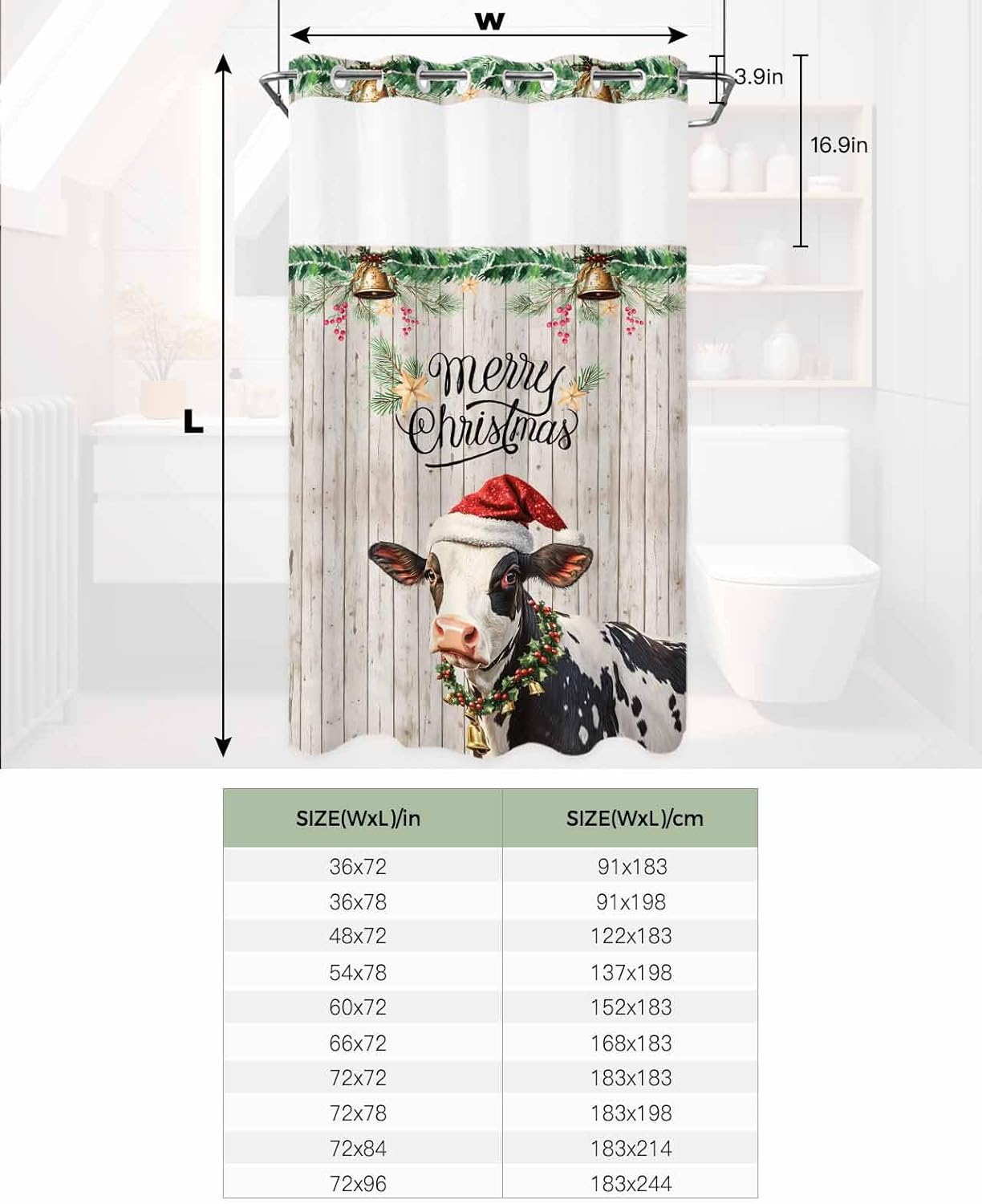 Waterproof Bath curtains with snap-in liner by TocaHome