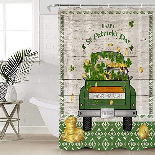 TocaHome Waterproof Shower Curtain with St Patricks Day Design - 54x78 inch