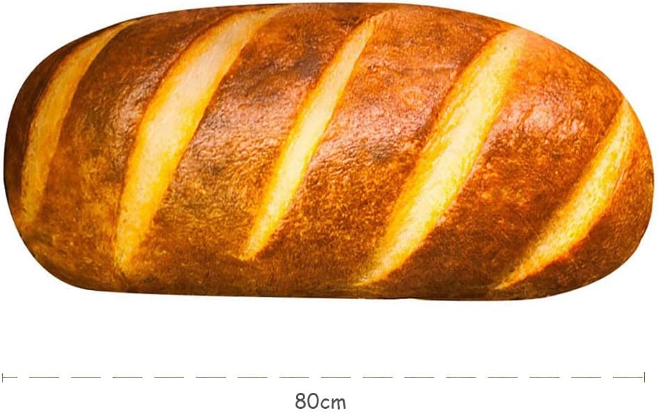 BFS3D Simulation Bread Shape Plush Pillow Home Decor