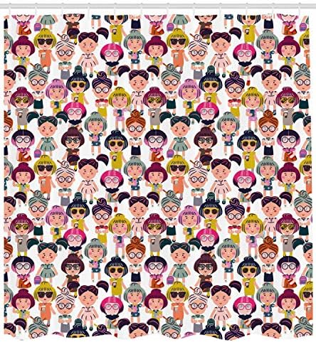 GIRL FRIENDLY SHOWER CURTAIN