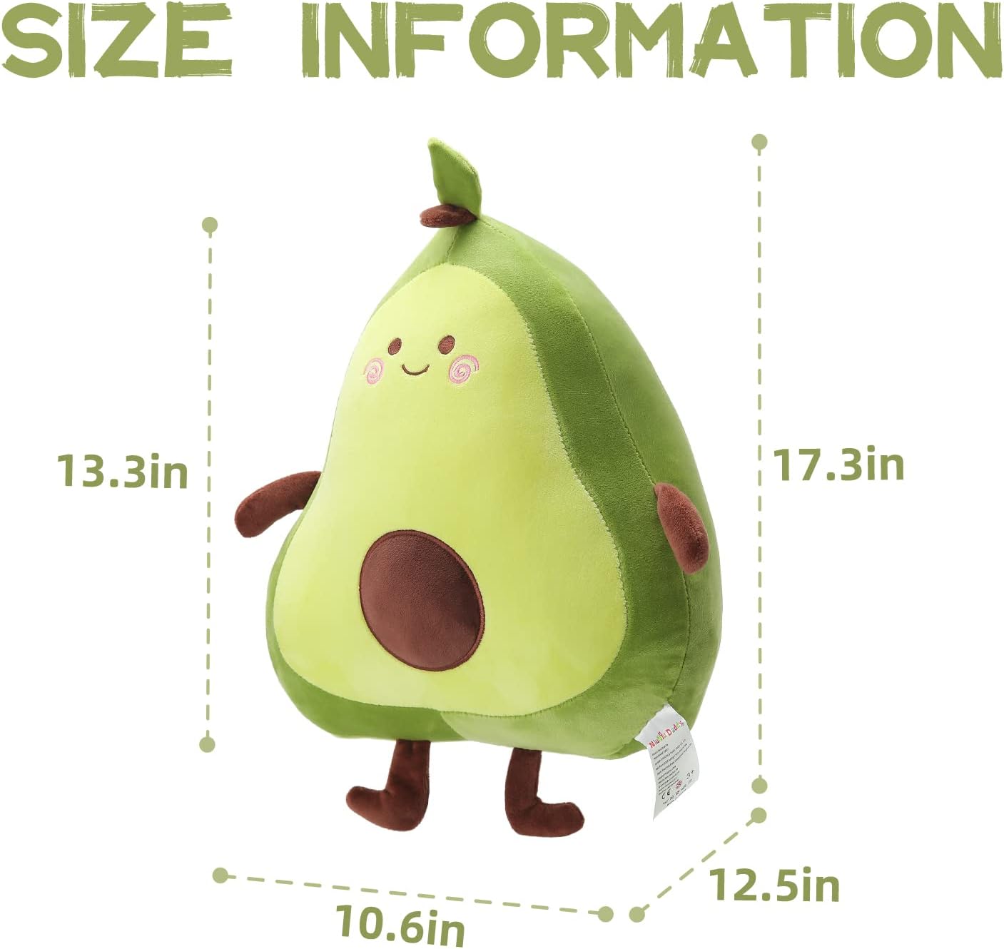 Niuniu Daddy 173 Avocado Plush Pillow for Kids