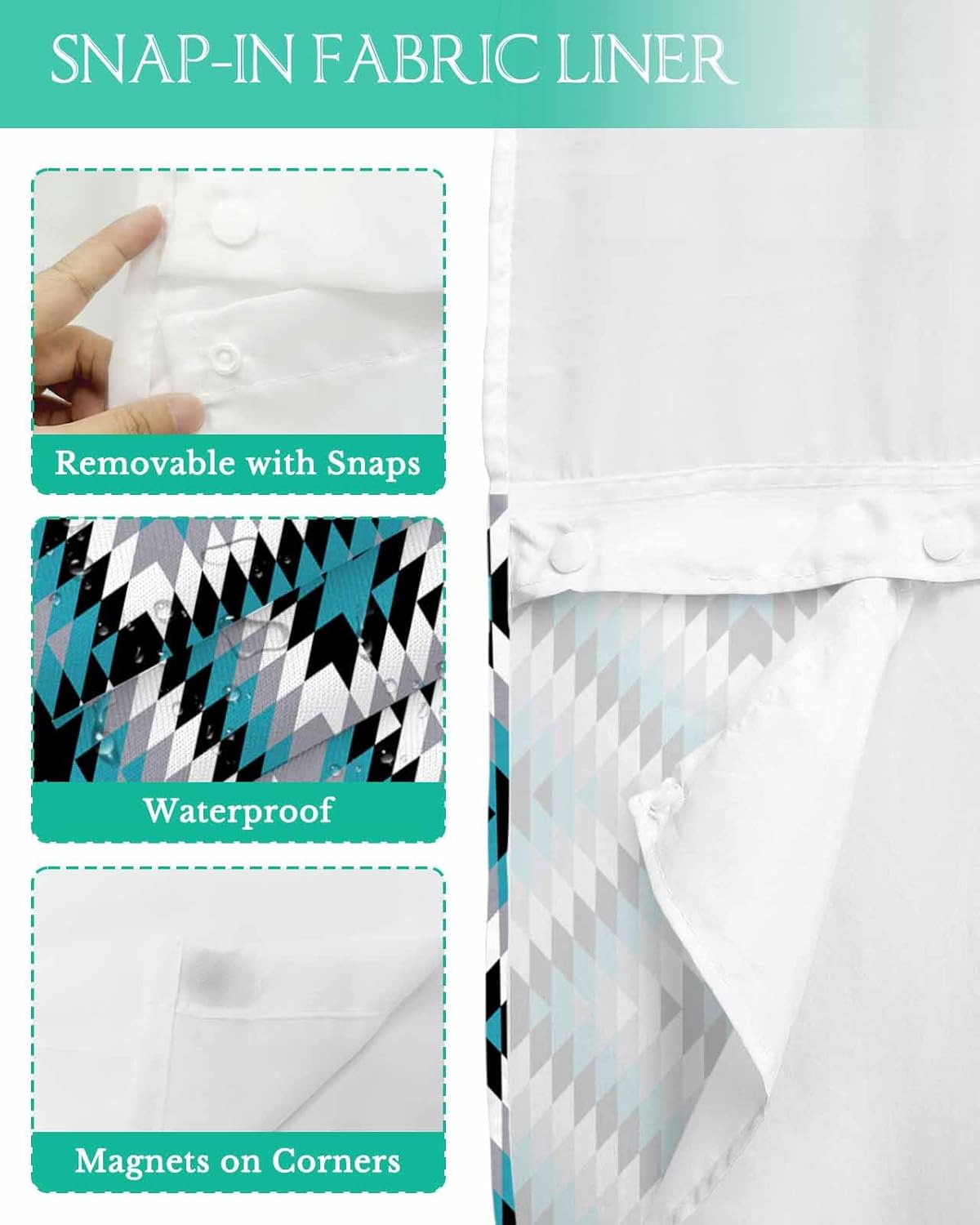 Unique Bohemian Shower Curtain with Water-Resistant Design Bonus Top Window View