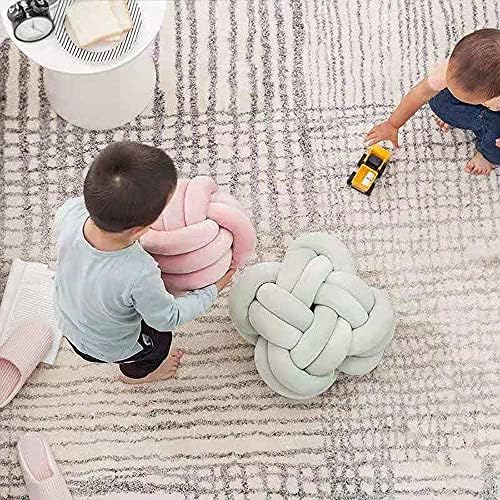 Mint-Knotted Plush Pillow for Kids