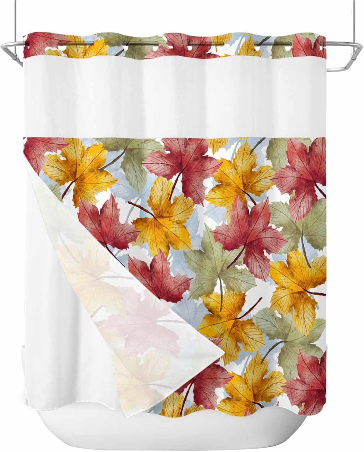 Elegant Functional No-Hook Shower Curtains