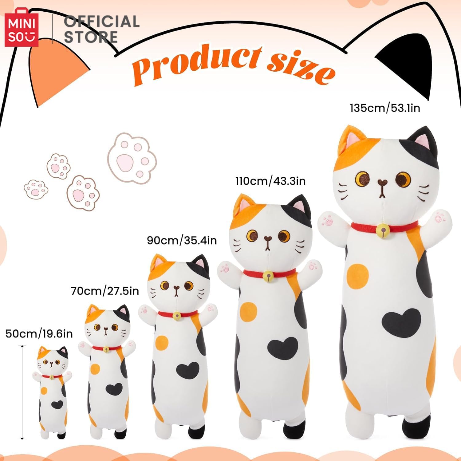MINISO Long Cat Plush Pillow