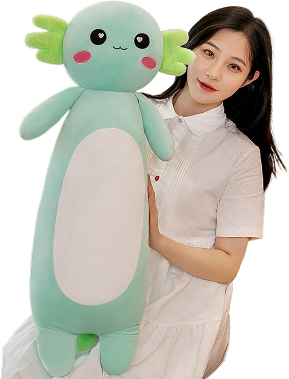 Axolotl Plush Pillow - Cute Stuffed Animal Best for Reading Relaxation Naps