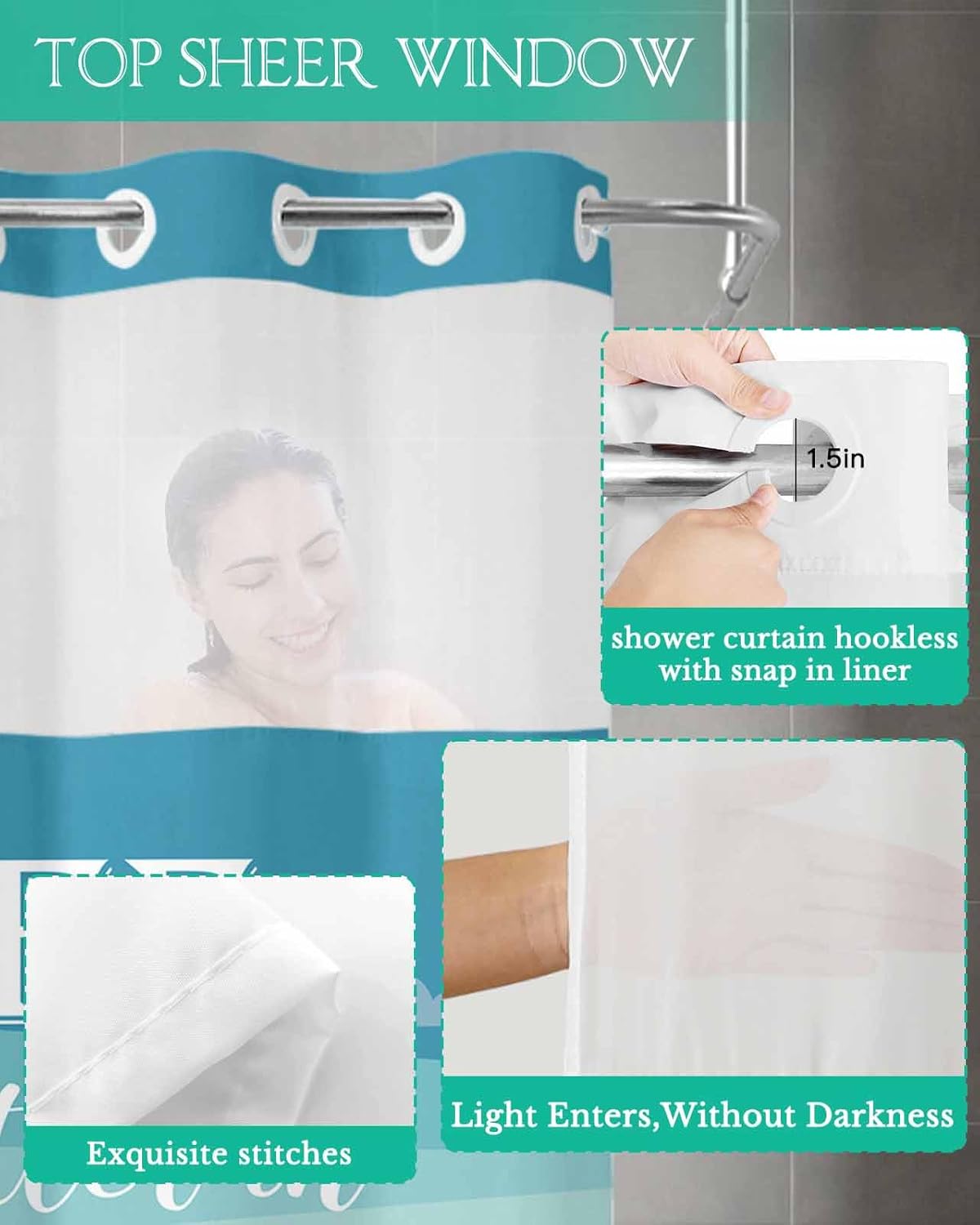 Sunlit Window Bath Shower Curtain Set