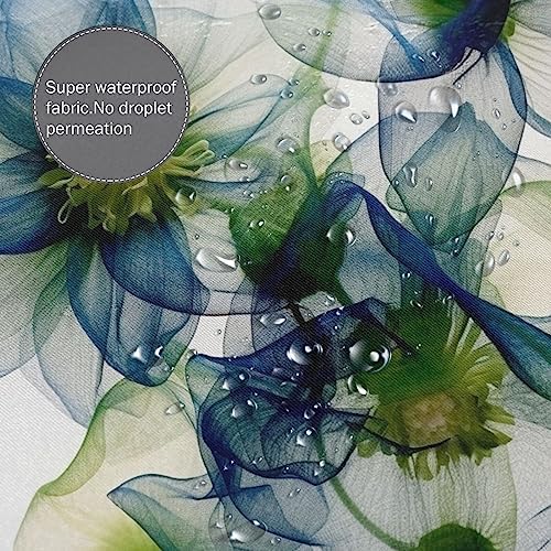 Abstract Blue Green Floral - Modern Minimalist