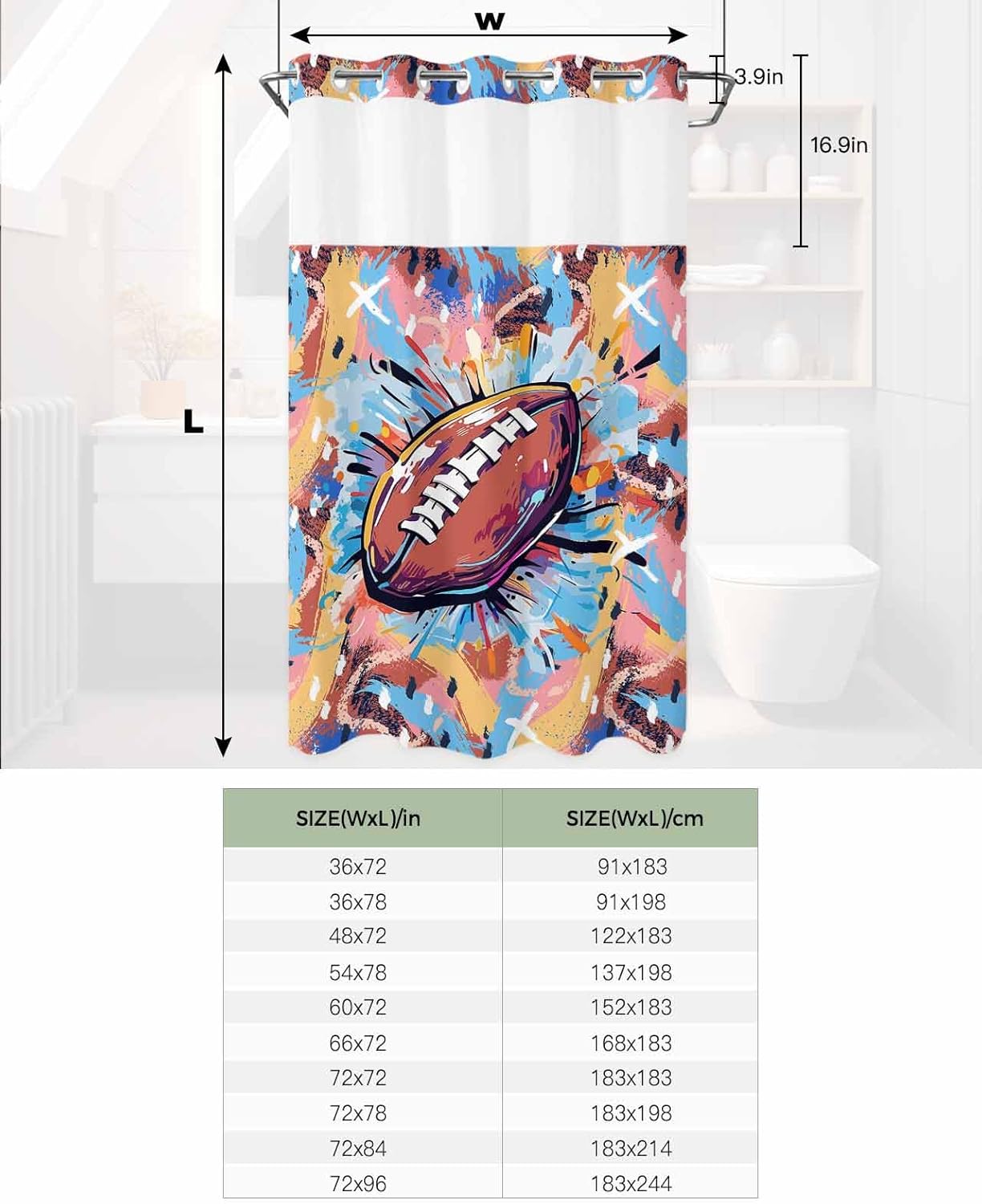 No Hook Cloth Fabric Showers - Waterproof Stylish