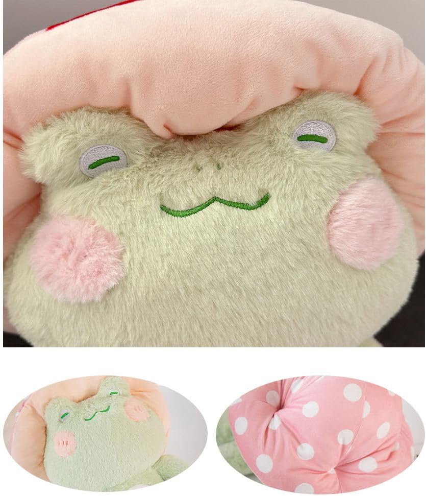 Cute Frog Red Hat Plush Pillow