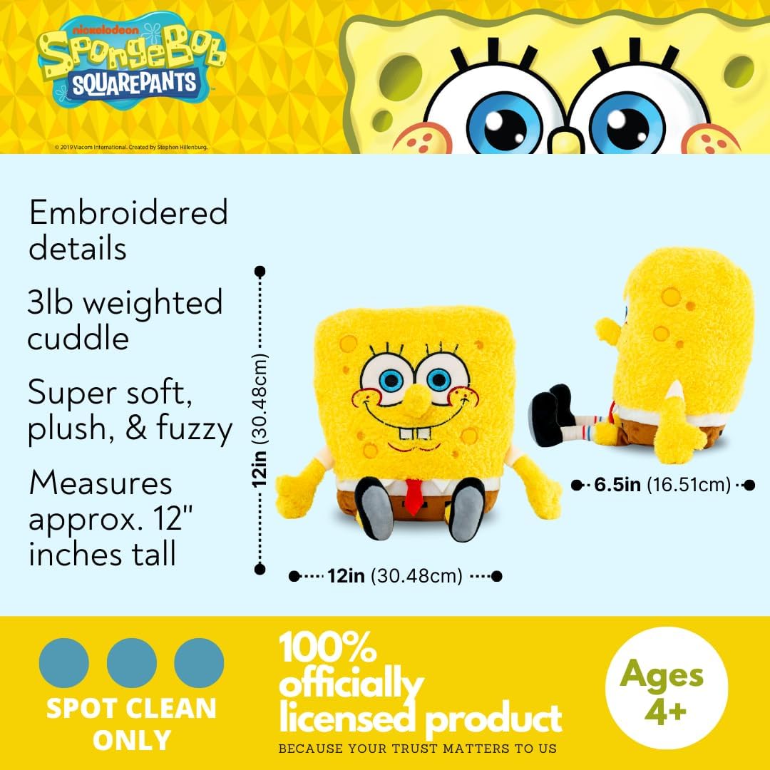 Franco Calm SpongeBob SquarePants Weighted Cuddle Pillow 1