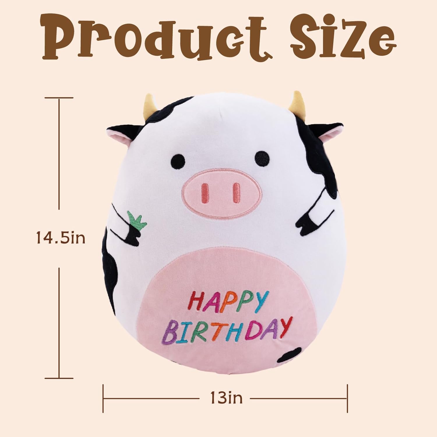 Big 145 Cow Pillow Perfect for Kids Birthdays Adorable and Cozy